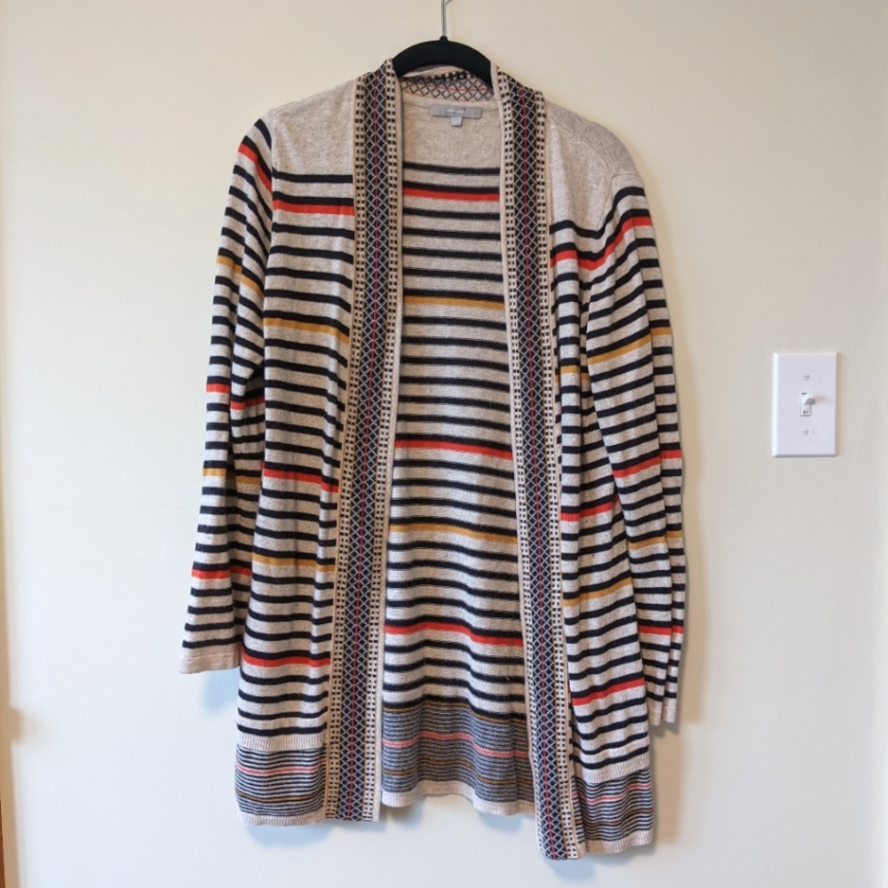 Per Una longline cardigan with stripes size US8 (UK12)